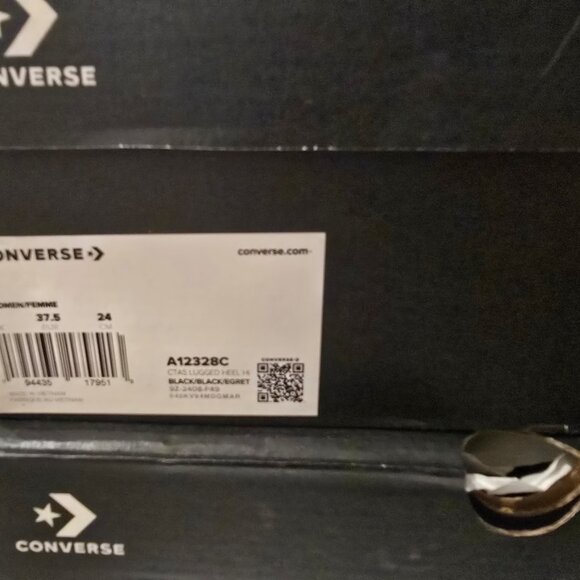 Converse Women’s CTAS Lugged Heel Waterproof Platform Shoes A12328C Black Size 7 - Picture 11 of 15